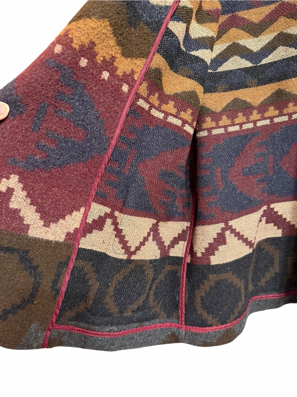 Vintage Rafaella Petites Southwestern Belted Blanket Cardigan Jacket S Western - Picture 10 of 11